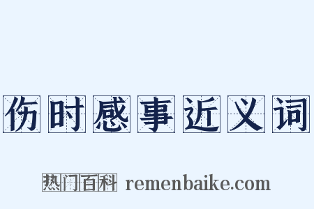 伤时感事近义词是什么意思的图片